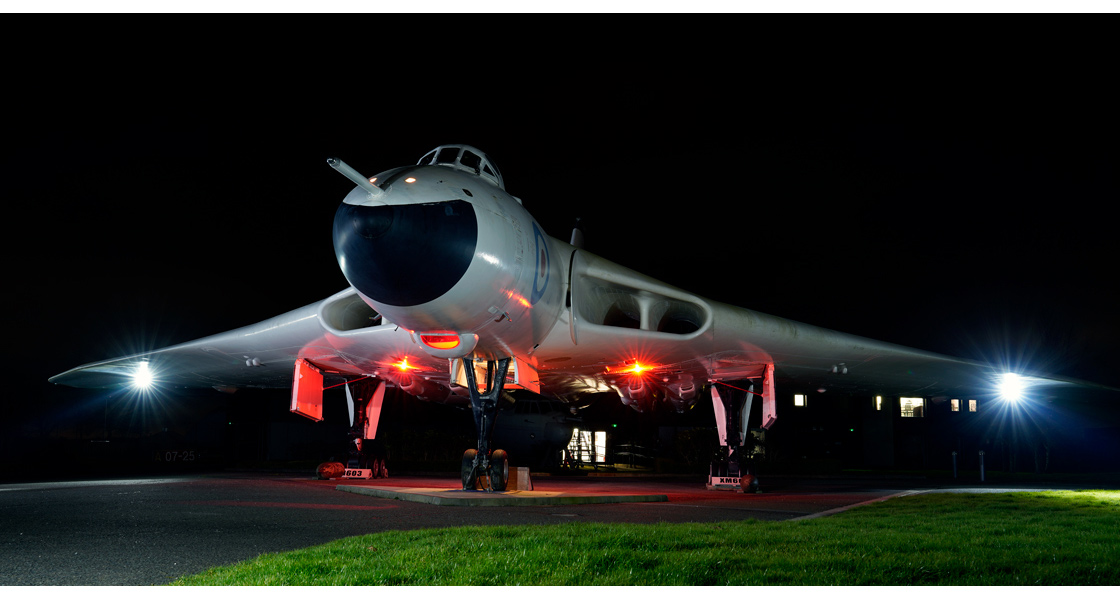 P_Avro_aviation_heritage_on_display_at_the_Vulcan_XM603_night_photography_event_reviewed_on_the_Airfix_and_Corgi_Aerodrome_blog.jpg