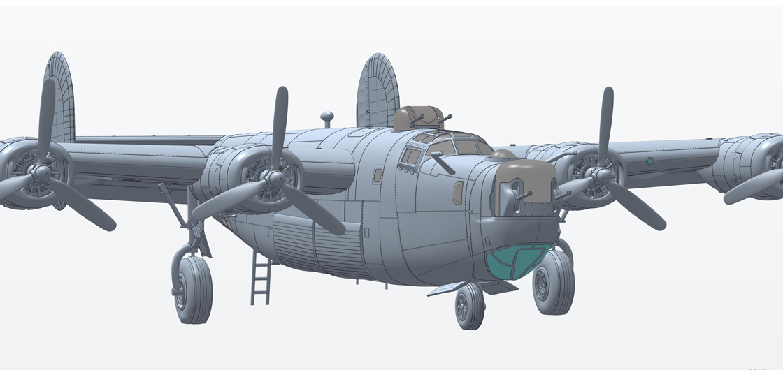 C_New_Airfix_Consolidated_B24H_Liberator_model_kit_advances_with_an_exclusive_first_look_at_test_frame_components_and_included_scheme_options_in_Workbench.jpg