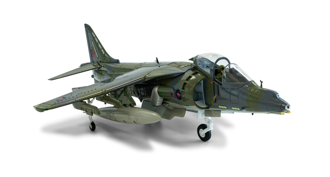 E_A_Corgi_Harrier_model_fit_for_the_Commanding_Officer_at_RAF_Cottesmore_and_Richard_Hammond_loans_his_Escort_RS2000_to_Wonderworks_at_Margate_for_a_Corgi_model_real_versus_Corgi_display.jpg