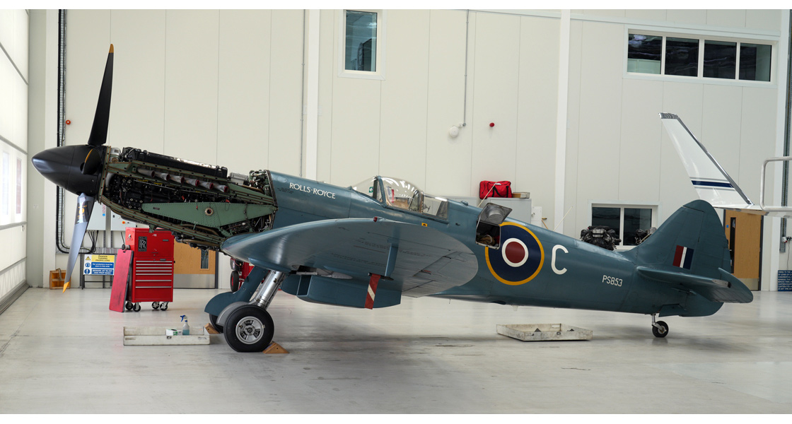 E_Airfix_and_Corgi_Aerodrome_visits_the_Rolls_Royce_Heritage_Flight_Hangar_Supermarine_Spitfire_PR_XIX_PS853.jpg